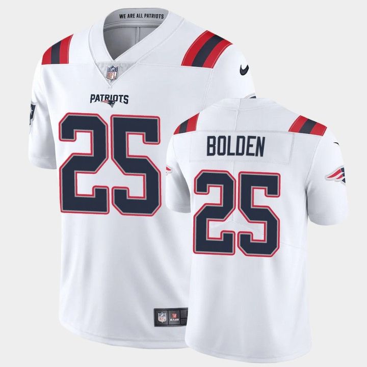 Men New England Patriots #25 Terrence Brooks Nike White Limited NFL Jersey